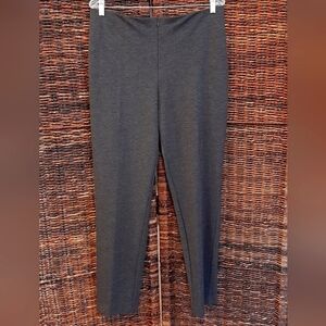 NWT Lynn Ritchie Silver Women's 14 Gray Ponte Knit Tapered Leg Trouser Pants